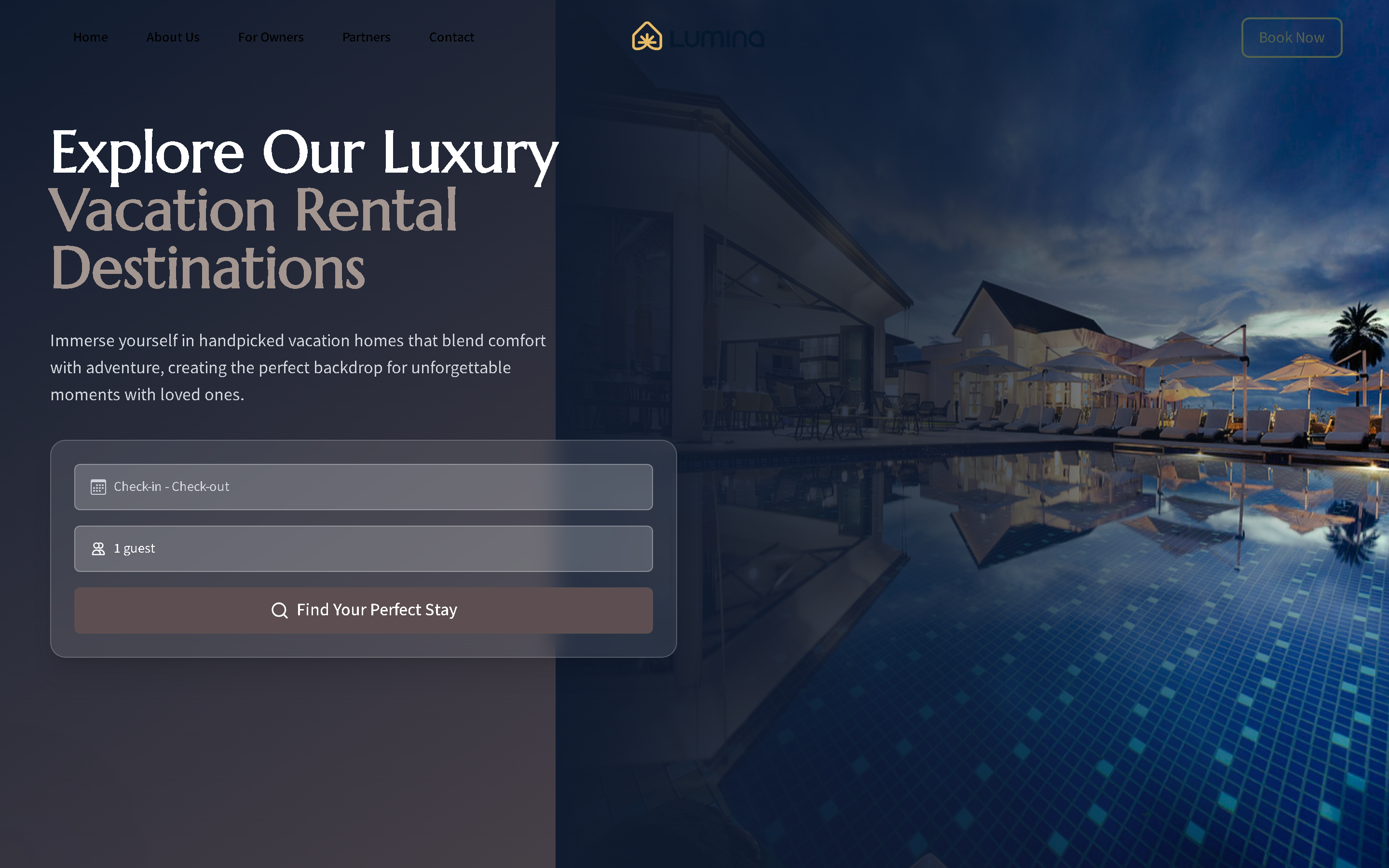 Destinations page