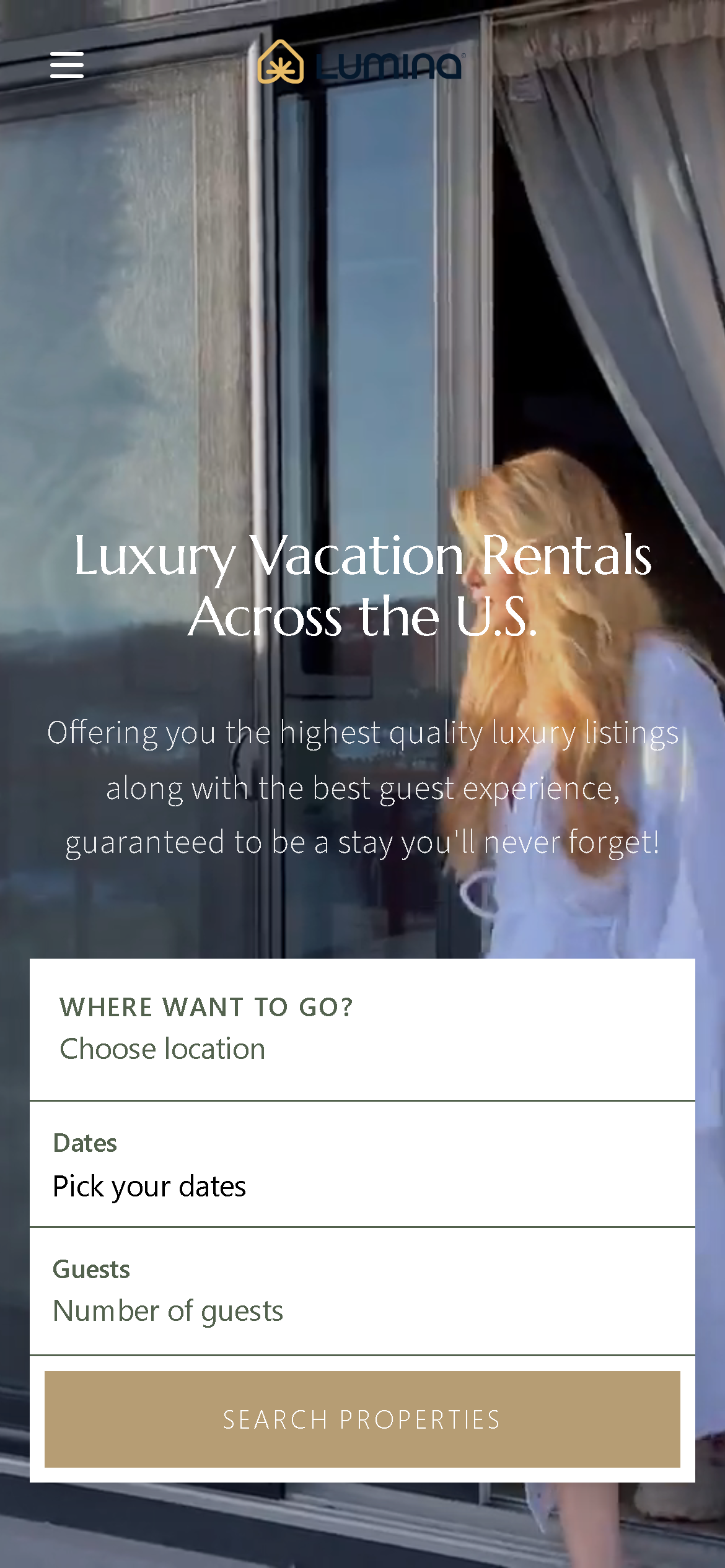 Mobile homepage